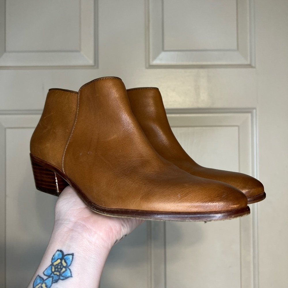 Sam Edelman Tan / Brown Ankle Boots Zip Up Women’s 9.5